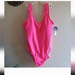 No Boundaries Pink One Piece Swimsuit  Medium Classic Design